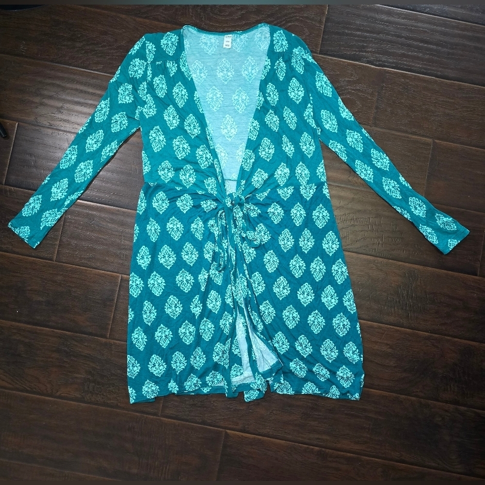 Old Navy Stretchy Green Wrap Dress Womens Size Large
